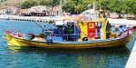 Barque de pêche à Limnia en Volissos, île de Chios. Il ne vient pratiquement jamais de voiliers ici. {JPEG}