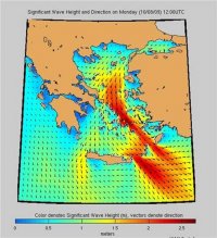 10/08/2009 12:00 UTC = Etat de la mer par Meltem établi