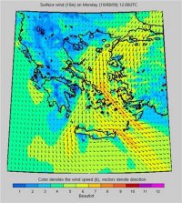 10/08/2009 12:00 UTC = Force et direction stable du Meltem