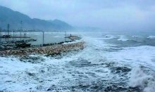 Turquie, côte sud, tempête hivernale de SE (janvier 2003)