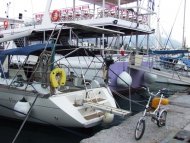 Chassés de l'autre côté du port, entre les ferries et les promène... touristes